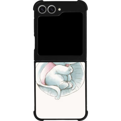 Coque Samsung Galaxy Z Flip6 - Silicone rigide noir Mom 1903