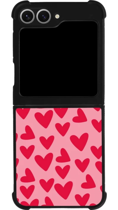 Samsung Galaxy Z Flip6 Case Hülle - Silikon schwarz Mom 2024 kleine Herzen