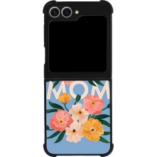 Samsung Galaxy Z Flip6 Case Hülle - Silikon schwarz Mom 2026 Flowers