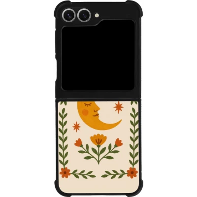 Coque Samsung Galaxy Z Flip6 - Silicone rigide noir Half moon stamp 2026
