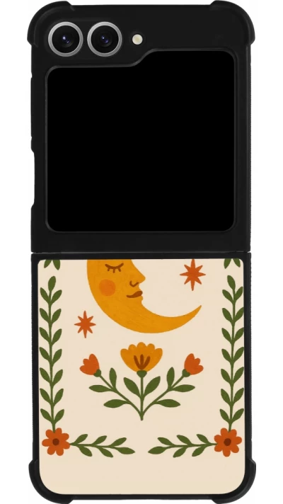 Coque Samsung Galaxy Z Flip6 - Silicone rigide noir Half moon stamp 2026