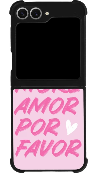 Samsung Galaxy Z Flip6 Case Hülle - Silikon schwarz More amor porfavor
