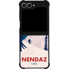 Samsung Galaxy Z Flip6 Case Hülle - Silikon schwarz Nendaz Cabane Ski