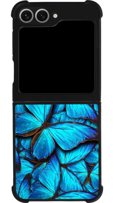 Samsung Galaxy Z Flip6 Case Hülle - Silikon schwarz Papillon bleu