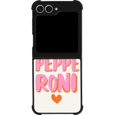 Coque Samsung Galaxy Z Flip6 - Silicone rigide noir Pizza pepperoni 2026
