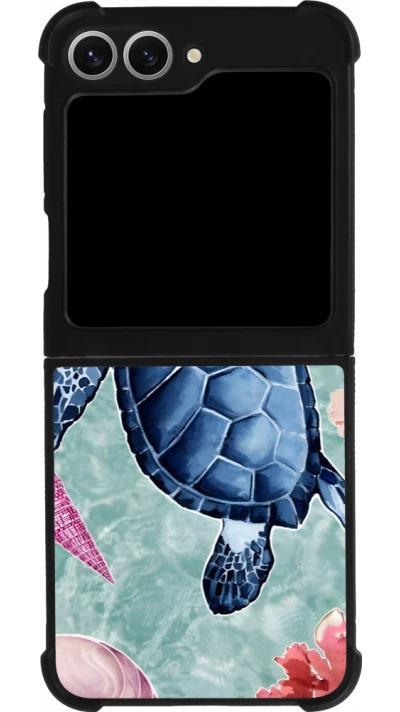 Samsung Galaxy Z Flip6 Case Hülle - Silikon schwarz Preppy Turtle