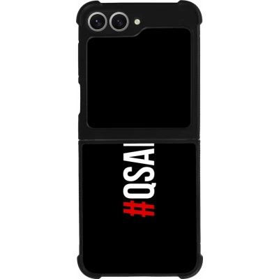 Coque Samsung Galaxy Z Flip6 - Silicone rigide noir Qsafoda 1