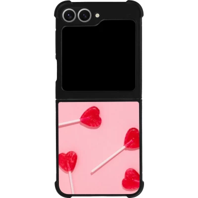 Coque Samsung Galaxy Z Flip6 - Silicone rigide noir Saint Valentines Day 26 Lollipop
