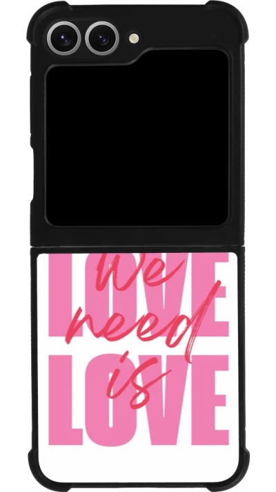 Samsung Galaxy Z Flip6 Case Hülle - Silikon schwarz Saint Valentines Day 26 Love all we need is