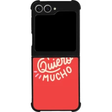 Coque Samsung Galaxy Z Flip6 - Silicone rigide noir Saint Valentines Day 26 Te quiero mucho