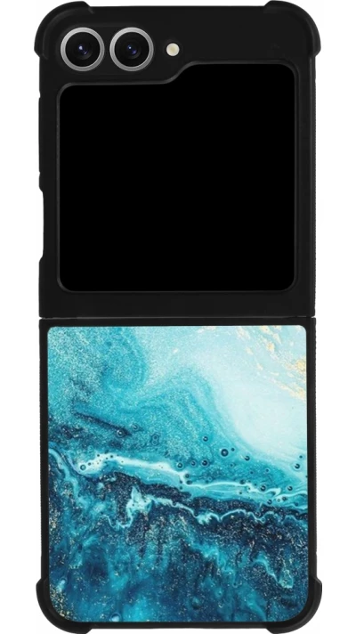 Samsung Galaxy Z Flip6 Case Hülle - Silikon schwarz Sea Foam Blue