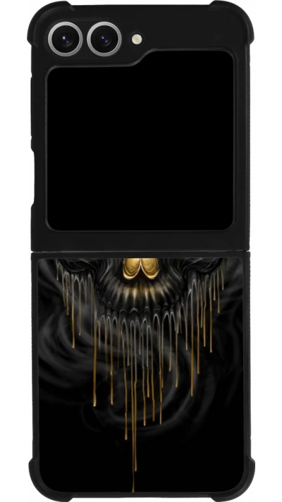 Samsung Galaxy Z Flip6 Case Hülle - Silikon schwarz Skull 02