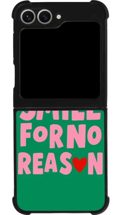 Samsung Galaxy Z Flip6 Case Hülle - Silikon schwarz Smile for no reason 2026