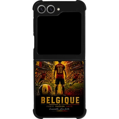 Samsung Galaxy Z Flip6 Case Hülle - Silikon schwarz Fussball Belgien splash 2026