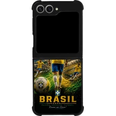 Samsung Galaxy Z Flip6 Case Hülle - Silikon schwarz Fussball Brasilien splash 2026