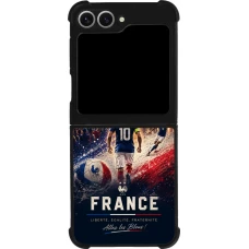 Coque Samsung Galaxy Z Flip6 - Silicone rigide noir Football France splash 2026