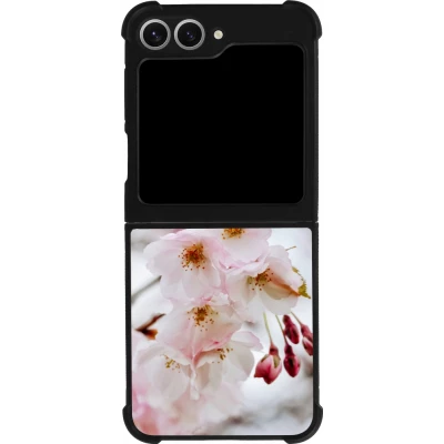Samsung Galaxy Z Flip6 Case Hülle - Silikon schwarz Cherry tree Spring 2026