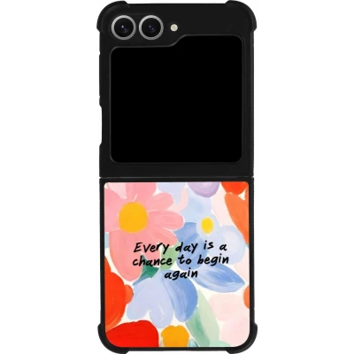 Coque Samsung Galaxy Z Flip6 - Silicone rigide noir Every day is a chance Spring 2026
