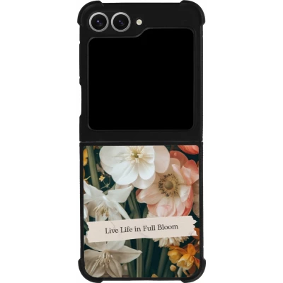 Samsung Galaxy Z Flip6 Case Hülle - Silikon schwarz Full Bloom Spring 2026
