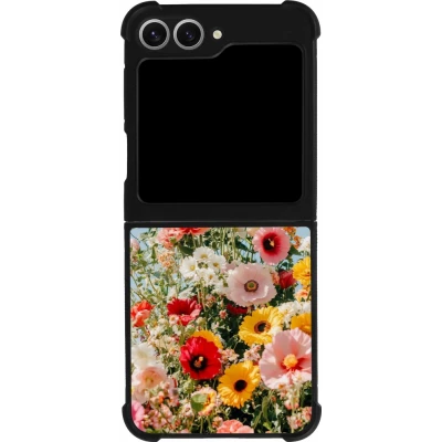 Coque Samsung Galaxy Z Flip6 - Silicone rigide noir Spring flowers Spring 2026