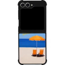 Samsung Galaxy Z Flip6 Case Hülle - Silikon schwarz Summer 2025 Bring me to the beach