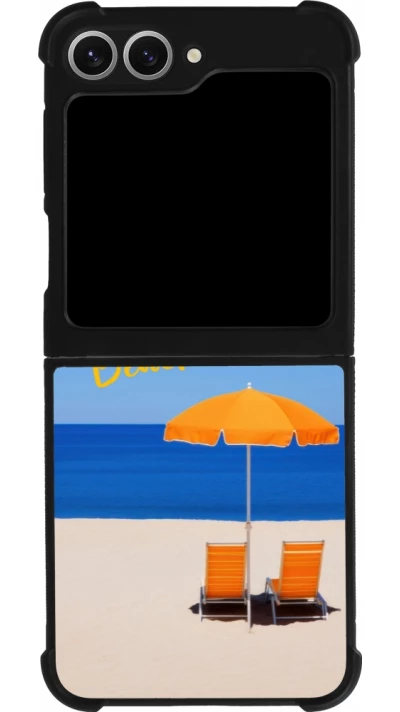 Samsung Galaxy Z Flip6 Case Hülle - Silikon schwarz Summer 2025 Bring me to the beach