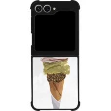 Coque Samsung Galaxy Z Flip6 - Silicone rigide noir Summer 2025 Cornet