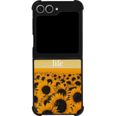 Coque Samsung Galaxy Z Flip6 - Silicone rigide noir Summer 2026 Enjoy your life