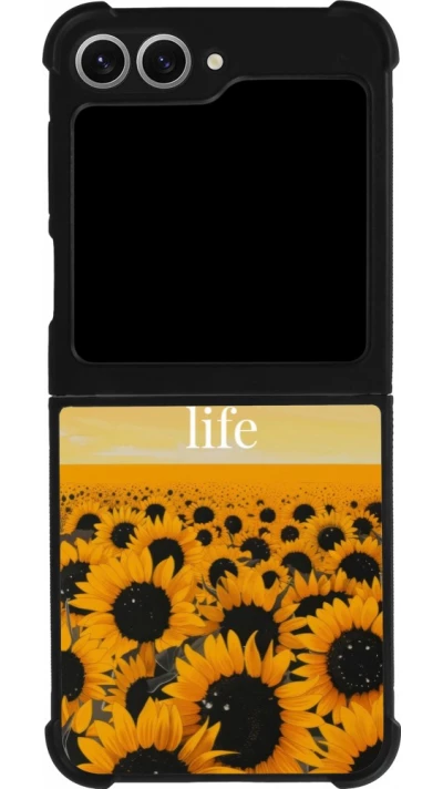 Samsung Galaxy Z Flip6 Case Hülle - Silikon schwarz Summer 2026 Enjoy your life