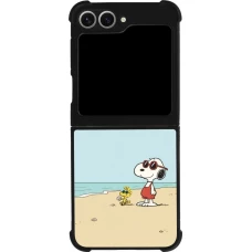 Samsung Galaxy Z Flip6 Case Hülle - Silikon schwarz Snoopy on the beach Summer 2026