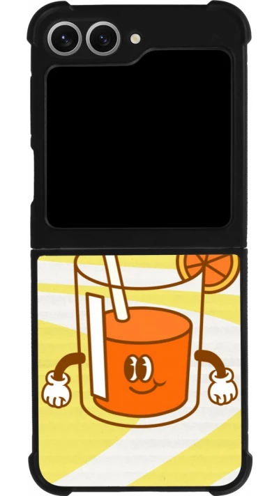 Coque Samsung Galaxy Z Flip6 - Silicone rigide noir Summer drink 2026