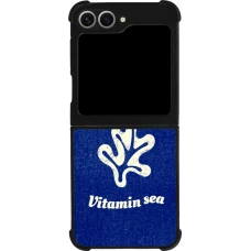 Coque Samsung Galaxy Z Flip6 - Silicone rigide noir Vitamin sea Summer 2026