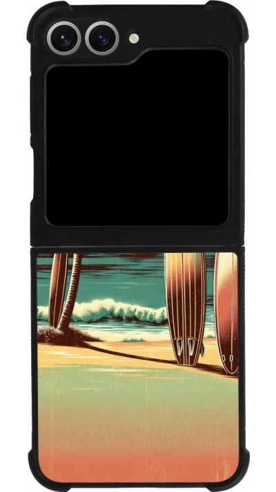Samsung Galaxy Z Flip6 Case Hülle - Silikon schwarz Surf Paradise