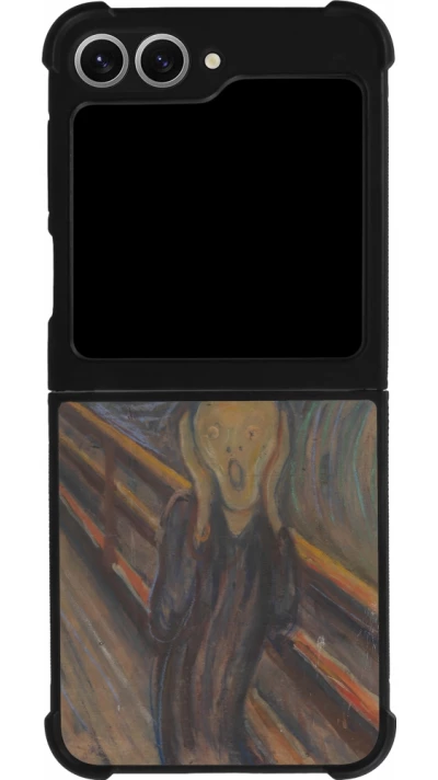 Samsung Galaxy Z Flip6 Case Hülle - Silikon schwarz Kunstbild - Der Schrei - Edvard Munch