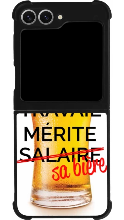 Samsung Galaxy Z Flip6 Case Hülle - Silikon schwarz Tout travail mérite sa bière