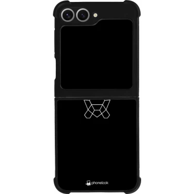 Coque Samsung Galaxy Z Flip6 - Silicone rigide noir Turtles lines on black