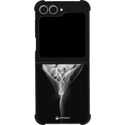 Coque Samsung Galaxy Z Flip6 - Silicone rigide noir Valentine 2022 Black Smoke