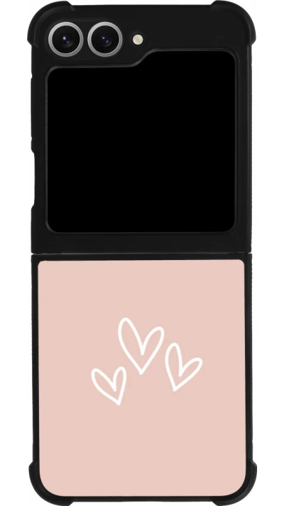 Samsung Galaxy Z Flip6 Case Hülle - Silikon schwarz Valentine 2023 three minimalist hearts