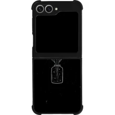 Coque Samsung Galaxy Z Flip6 - Silicone rigide noir Vase black