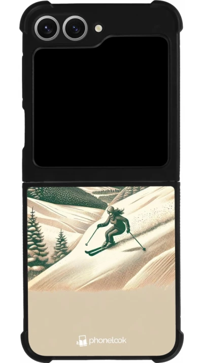 Samsung Galaxy Z Flip6 Case Hülle - Silikon schwarz Vintage Skiberg