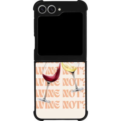 Coque Samsung Galaxy Z Flip6 - Silicone rigide noir Wine not