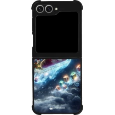 Samsung Galaxy Z Flip6 Case Hülle - Silikon schwarz Weihnachten 2023 Verzauberter Weihnachtsmann