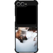 Samsung Galaxy Z Flip6 Case Hülle - Silikon schwarz Weihnachten 2023 Fuechslein Tanne