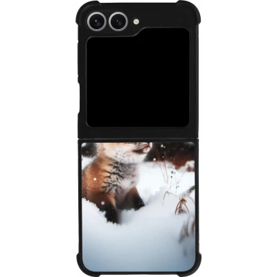 Samsung Galaxy Z Flip6 Case Hülle - Silikon schwarz Weihnachten 2023 Fuechslein Tanne