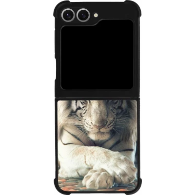 Coque Samsung Galaxy Z Flip6 - Silicone rigide noir Zen Tiger