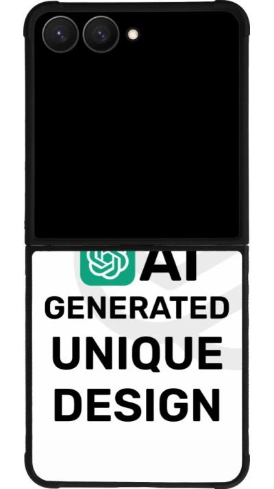 Samsung Galaxy Z Flip7 Case Hülle - Silikon schwarz Weltweit einzigartig erstellt dank Deiner Kreativität und künstlicher Intelligenz (KI)