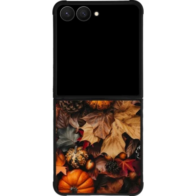 Coque Samsung Galaxy Z Flip7 - Silicone rigide noir Autumn 25 Pumpkin