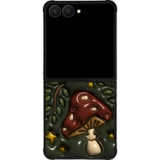 Coque Samsung Galaxy Z Flip7 - Silicone rigide noir Autumn 26 3D mushrooms
