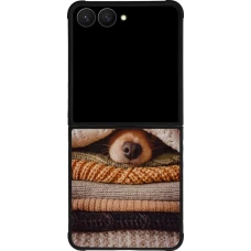Samsung Galaxy Z Flip7 Case Hülle - Silikon schwarz Autumn 26 Dog under the covers