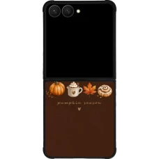 Coque Samsung Galaxy Z Flip7 - Silicone rigide noir Autumn 26 Pumpkin season